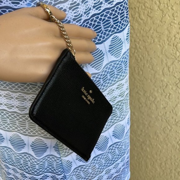 Kate Spade Darcy Medium L-Zip Card Holder Black - Picture 15 of 16